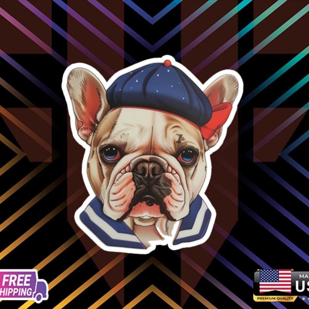10 STICKERS FRENCH BULLDOG FRENCHIE,CAR DECAL ETC LAMINATED 6YRESS+ FREE STICKER